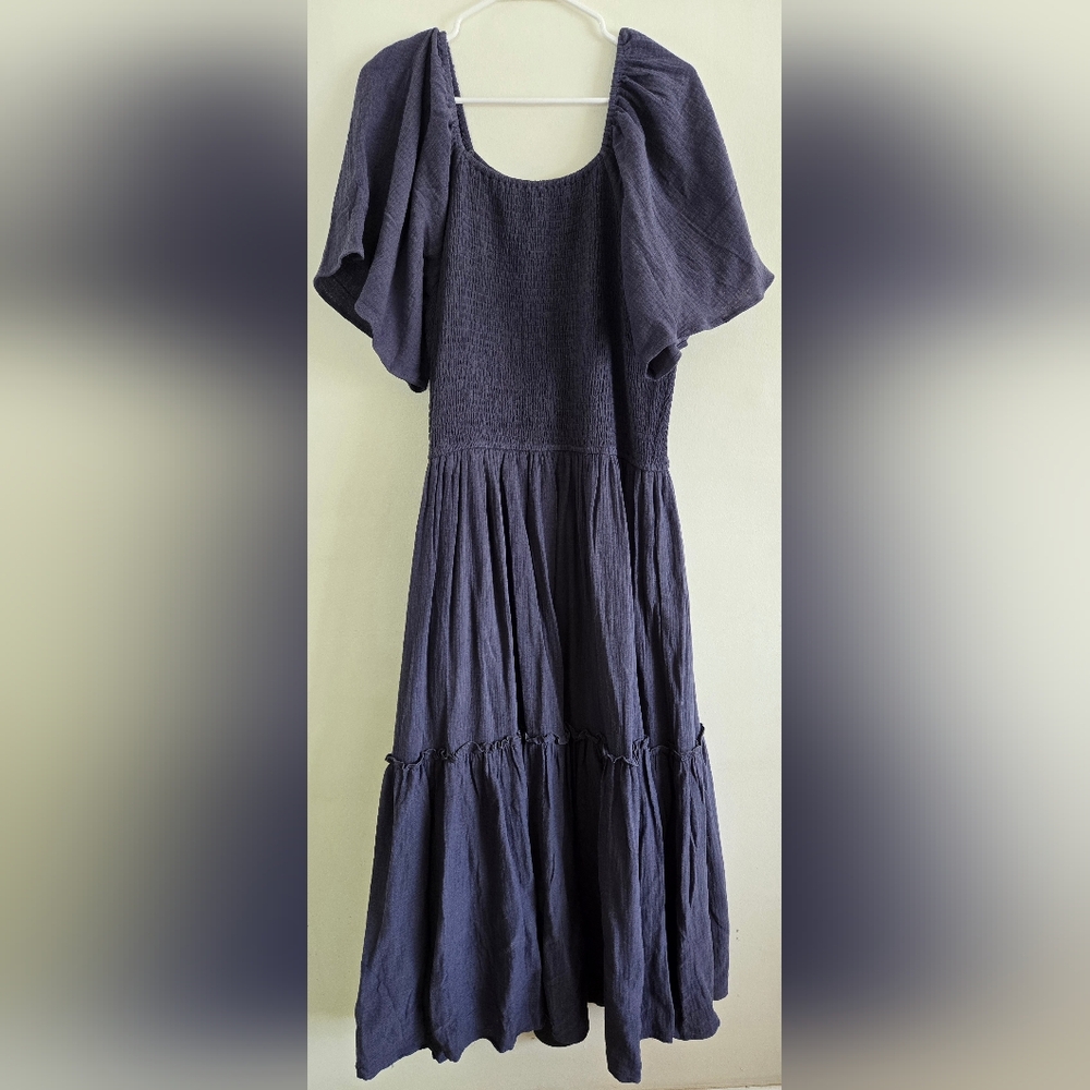 Ivy City Co Dusty Blue Lennon Maxi Dress